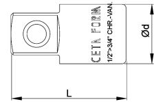 CETA FORM C21-92 1/2'' Lokma Adaptörü D:1/2'' - E:3/4''