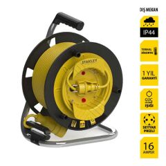 Stanley ST-G5015+2 Makaralı Kablo 50 Mt, 3x1.5mm, 1 Prizli, IP44