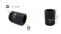 CETA FORM C62-H18 1/2'' 6 Köşe Havalı Lokma Anahtar 18 mm