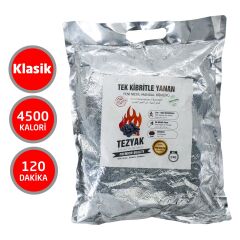 Tezyak Klasik Tek Kibritle Yanan Mangal Kömürü 120dk (2Kg Paket)