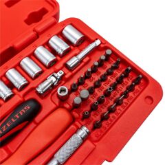 İzeltaş 1/4'' Altı Köşe Mini Lokma Anahtar ve Bits Set 45 Parça