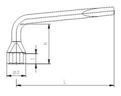 İZELTAŞ 1940090021 Bijon Anahtarı Pipo Tipi (Tornavida Ağızlı) 21 mm