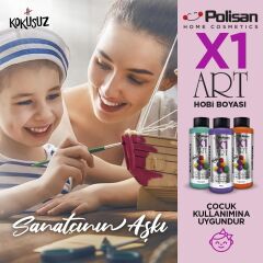 Polisan X1ART Multisurface Hobi Boyası 120ml - 0045 Siyah Orkide