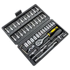 5587 1/4'' Bits Uçlu Mini Lokma Anahtar Takımı 46 Parça