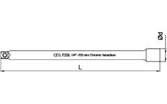 CETA FORM C01-77 1/4'' Lokma Uzatma Kolu 250 mm