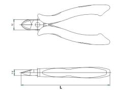 İZELTAŞ 3550140125 Elektronikçi Yan Keski 125 mm