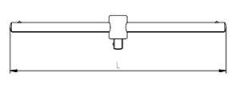 İZELTAŞ 1/4'' Lokma T Kol 115 mm