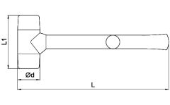 CETA FORM L12-40 Plastik Kafalı Çekiç 40 mm