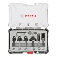 Bosch 2607017468 Ahşap Freze Uç Seti 6 Parça, 6 mm Sap