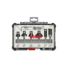 Bosch 2607017468 Ahşap Freze Uç Seti 6 Parça, 6 mm Sap