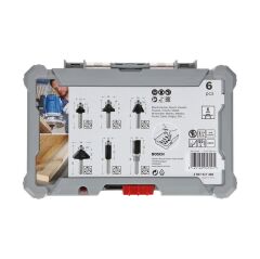 Bosch 2607017468 Ahşap Freze Uç Seti 6 Parça, 6 mm Sap