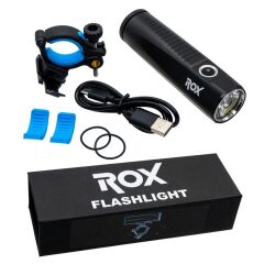 Rox 0210 Şarjlı Led Bisiklet Feneri 1300 Lümen