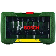 Bosch 2607019469 Ahşap Freze Uç Seti 15 Parça 8 mm Sap