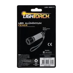 Lightorch LGH26317 Pilli Alüminyum Mini Led El Feneri 40 Lümen